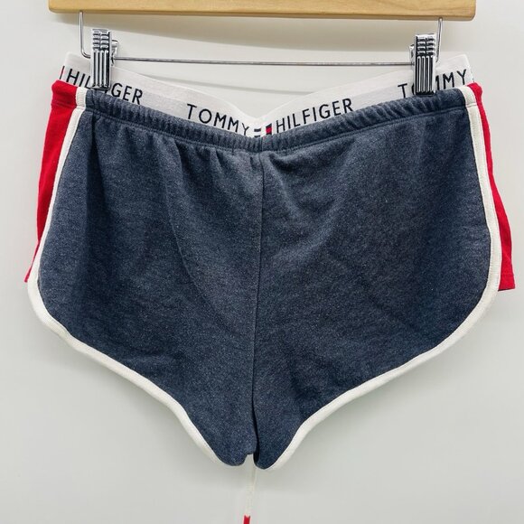 Tommy Hilfiger Womens Small Colorblocked French Terry Sleep Shorts in Gray 1715 - Picture 4 of 7